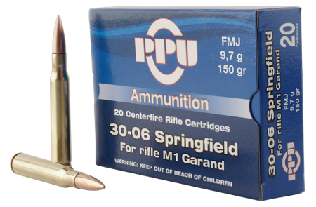 Ammunition TR&Z USA Trading Corp. 2500 ft lbs 30 06 PPU PP3006G     3006        150 FMJ          20/10 • Model: 2500 ft lbs